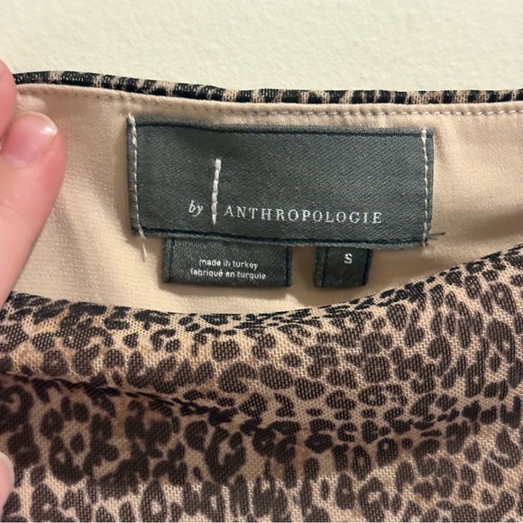 Anthropologie Shirred Animal Print Mesh Top Size Small - Picture 6 of 7